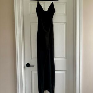 Emerald Sundae Black Floor Length Dress